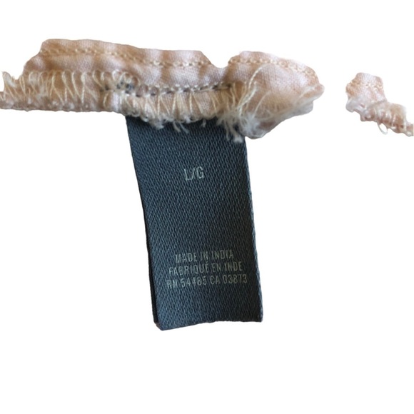 aerie Full Front Button Up Soft Lyocell Blouse Women L Light Peach Classic - Picture 10 of 11